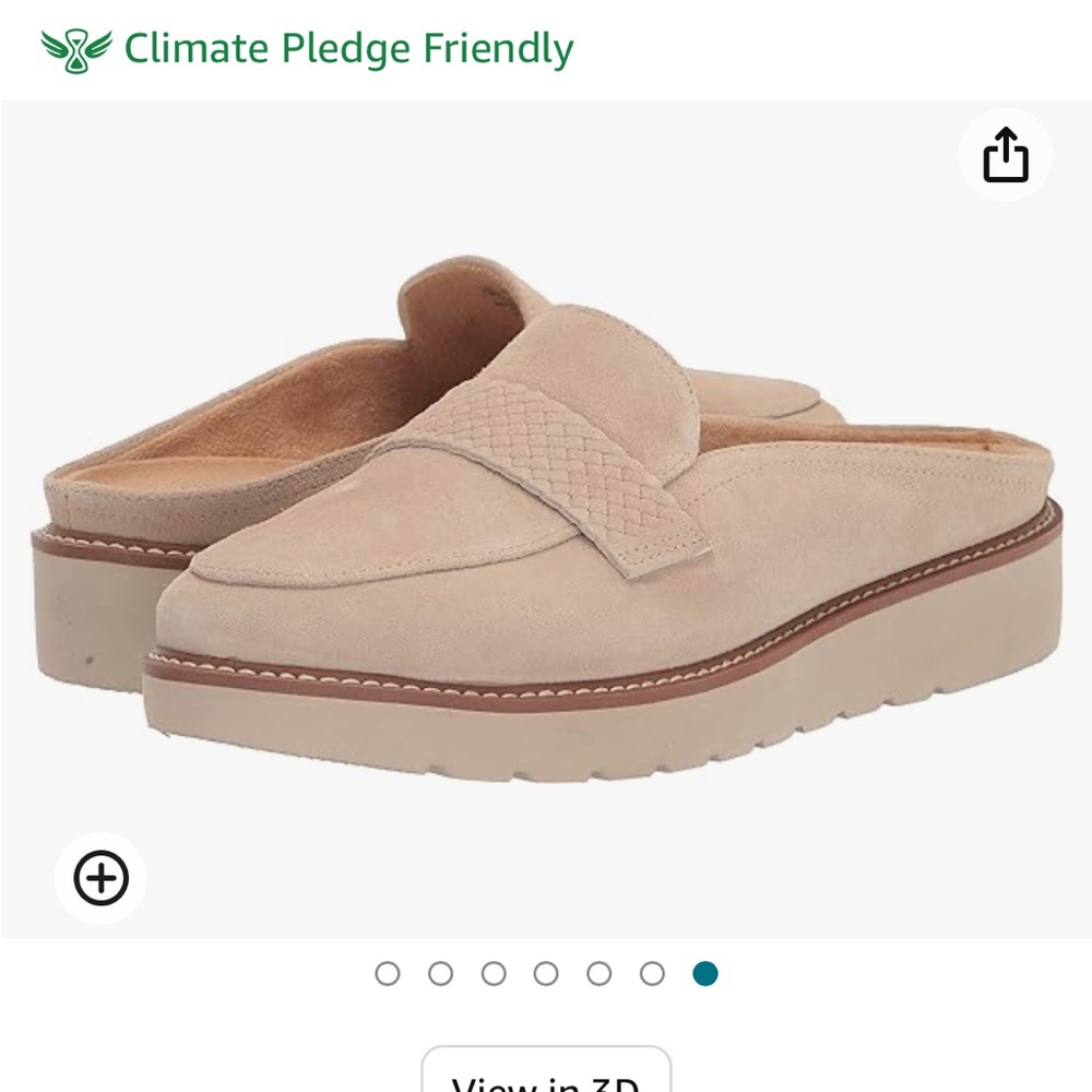 Naturalizer Suade Beige Mules! Size 8, New without box